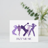 Jazz Dancers Illustratie Briefkaart (Staand voorkant)
