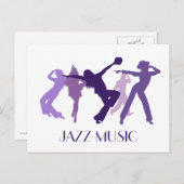 Jazz Dancers Illustratie Briefkaart (Voorkant / Achterkant)