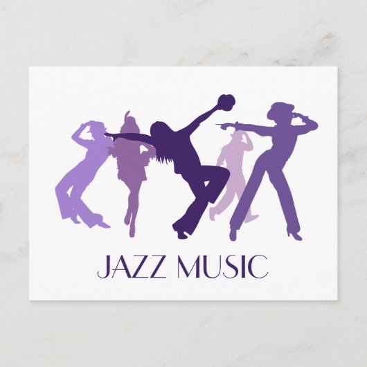 Jazz Dancers Illustratie Briefkaart (Voorkant)