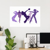 Jazz Dancers Illustratie Poster (Thuiskantoor)