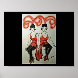 Jazz Dancers van de Roaring '20. Poster