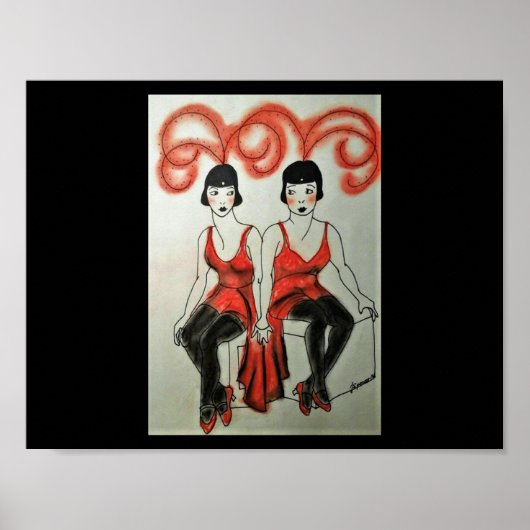 Jazz Dancers van de Roaring '20. Poster (Voorkant)