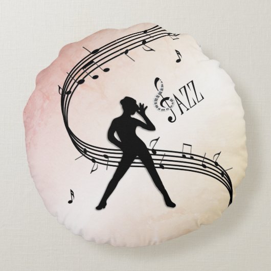 Jazz Dans Rond Kussen (Achterkant)