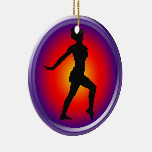 Jazz danser in pose keramisch ornament (Rechts)