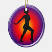 Jazz danser in pose keramisch ornament (Links)