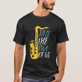 Jazz de twee grappige muziekoppen van ons t-shirt