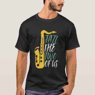 Jazz de twee grappige muziekoppen van ons t-shirt