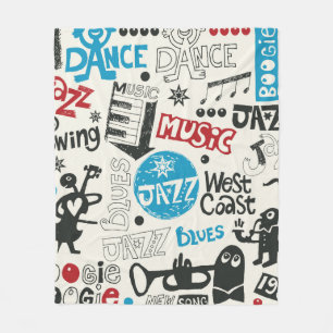 jazz doedle mix fleece deken