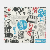 jazz doedle mix fleece deken (Voorkant (Horizontaal))