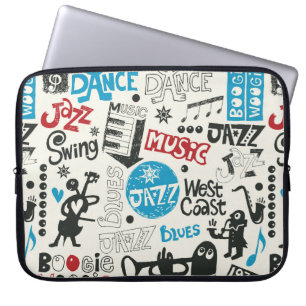 jazz doedle mix laptop sleeve