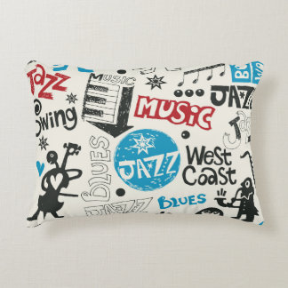 Jazz Doodle: Eclectische muziek mix Accent Kussen