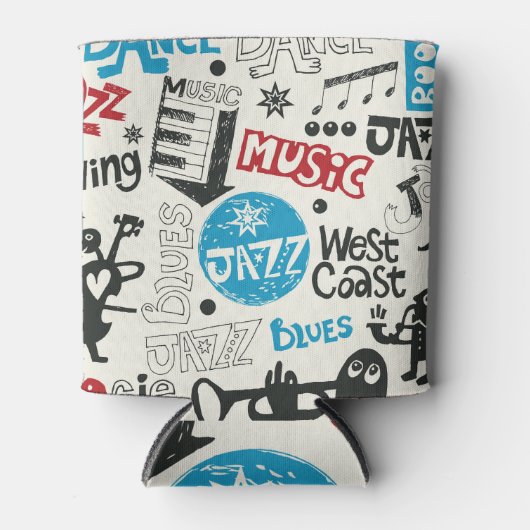 Jazz Doodle: Eclectische muziek mix Blikjeskoeler (Voorkant)