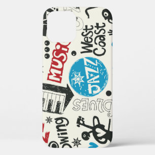 Jazz Doodle: Eclectische muziek mix Case-Mate iPhone Case