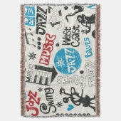 Jazz Doodle: Eclectische muziek mix Deken (Voorkant Verticaal)