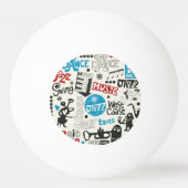 Jazz Doodle: Eclectische muziek mix Pingpongbal (Achterkant)