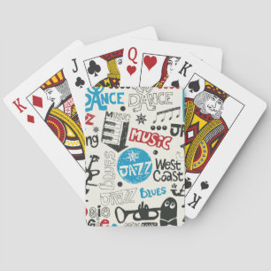 Jazz Doodle: Eclectische muziek mix Pokerkaarten
