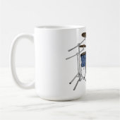 Jazz Drum Kit: Aangepaste blauwe drums set: Koffie Koffiemok (Links)