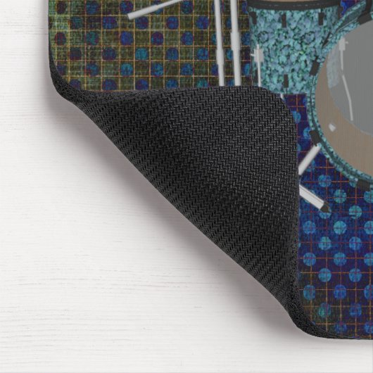 Jazz Drum Kit - Aangepaste Groene Drums - Mousepad Muismat (Hoek)