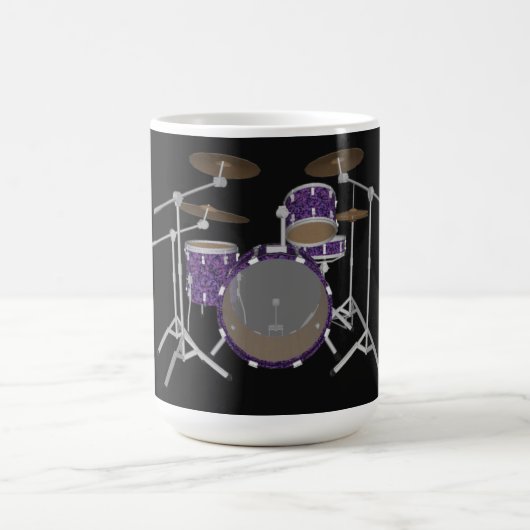Jazz Drum Kit: Aangepaste Violet Drums Set: Koffie Koffiemok (Center)