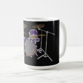 Jazz Drum Kit: Aangepaste Violet Drums Set: Koffie Koffiemok (Voorkant rechts)