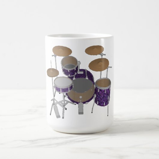 Jazz Drum Kit: Aangepaste Violet Drums set: Koffie Koffiemok (Center)