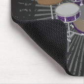 Jazz Drum Set - Aangepaste Violet Drums - Mousepad Muismat (Hoek)