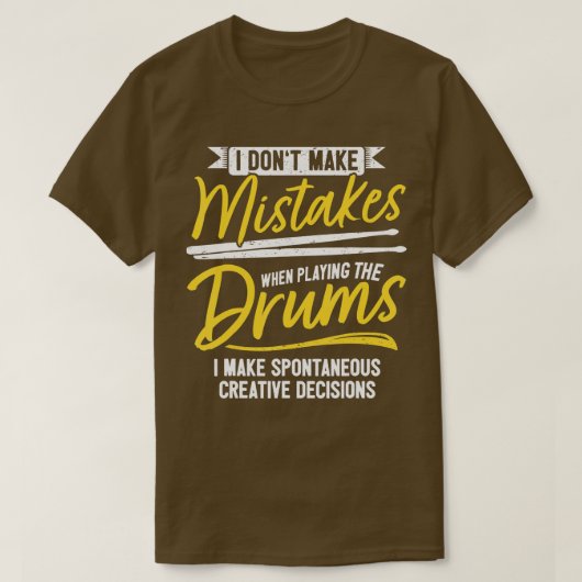 Jazz Drummer - vrije onderdrumming - Percussie - I T-shirt (Design voorkant)