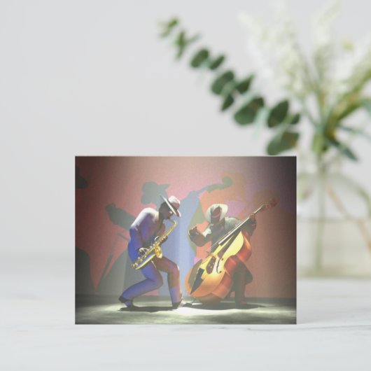 Jazz Duel Briefkaart (Staand voorkant)