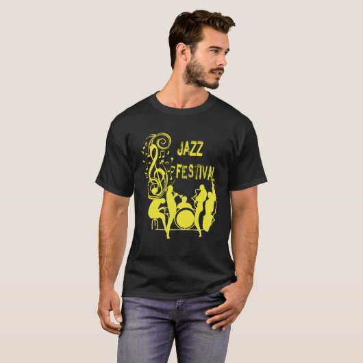 Jazz en Blues Festival New Orleans Muziek T - shir T-shirt (Voorkant volledig)