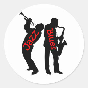Jazz en Blues Ronde Sticker