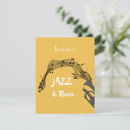 Jazz en Blues Threadparty Kaart (Staand voorkant)