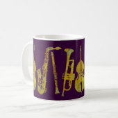 Jazz Ensemble in Gold Koffiemok (Voorkant links)