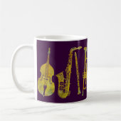 Jazz Ensemble in Gold Koffiemok (Links)