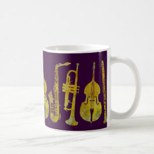 Jazz Ensemble in Gold Koffiemok