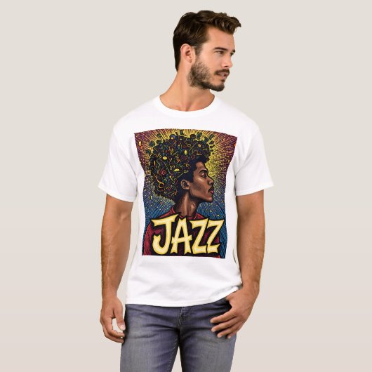 Jazz-explosie T-shirt (Voorkant volledig)