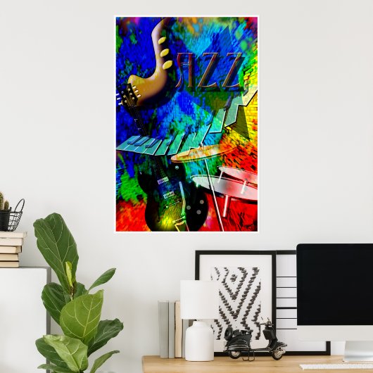 Jazz Explosion Poster (Thuiskantoor)