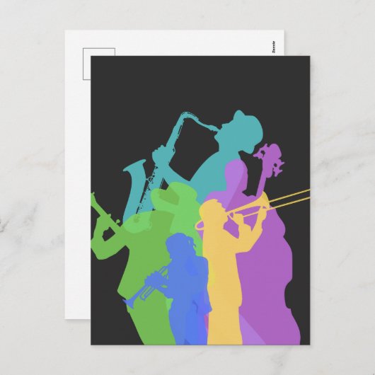 Jazz Feestdagenkaart (Voorkant / Achterkant)