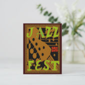 Jazz Fest 2011 Guitar Briefkaart (Staand voorkant)