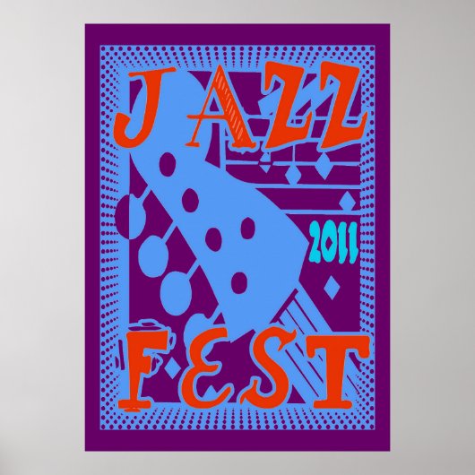 Jazz Fest 2011 Guitar Poster (Voorkant)