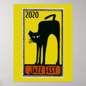 Jazz Fest 2020 Black Cat Poster (Voorkant)