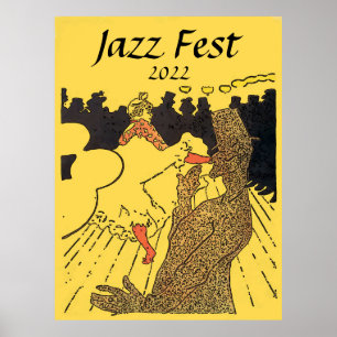Jazz Fest 2022, voeg toe geef tekst Poster uit