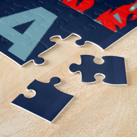 Jazz Fest Abstract Gator Musical Instraining Legpuzzel (Zijkant)