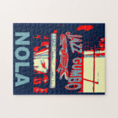 Jazz Fest Abstract Gator Musical Instraining Legpuzzel (Horizontaal)