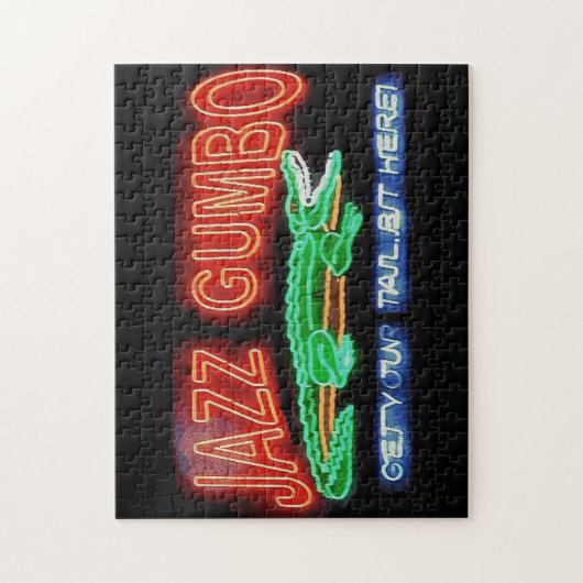Jazz Fest Abstract Gator Musical Instraining Legpuzzel (Verticaal)