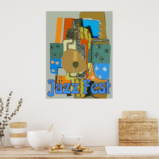 Jazz Fest, Abstract Guitar Poster (Keuken)
