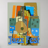 Jazz Fest, Abstract Guitar Poster (Voorkant)