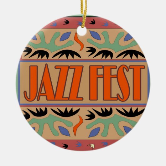 Jazz Fest Abstract Keramisch Ornament (Voorkant)