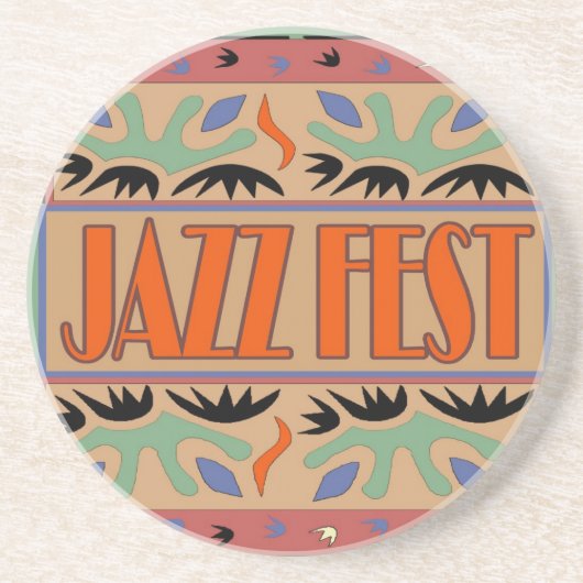 Jazz Fest Abstract Zandsteen Onderzetter (Voorkant)