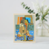 Jazz Fest, Abstracte gitaar Briefkaart (Staand voorkant)