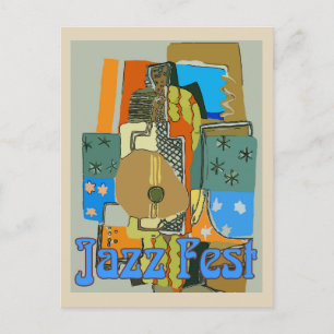 Jazz Fest, Abstracte gitaar Briefkaart